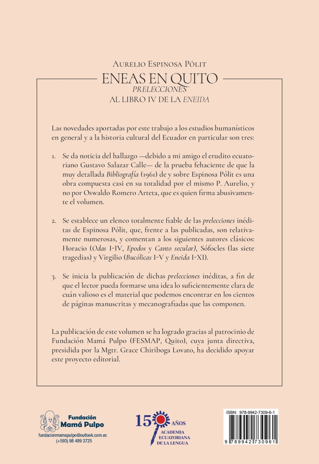 Contraportada: Eneas en Quito